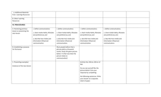 Media Information and Literacy DLL Week 1-9 from Q1-Q2 | DOCX