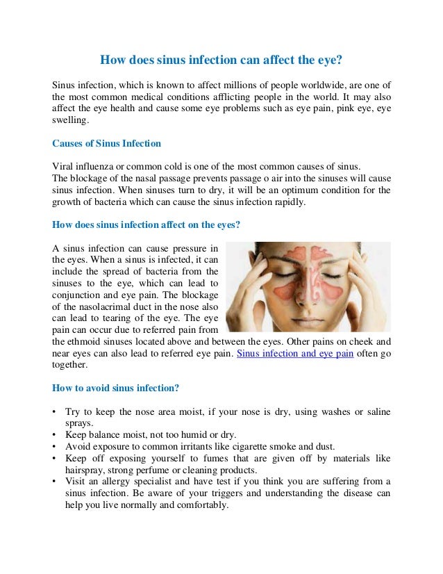 Sinus Infection Eye Pain