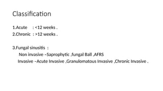 Comprehensive Overview of Sinusitis: Classification, Pathology, and ...