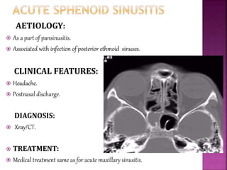 ACUTE AND CHRONIC SINUSITIS & ALLERGIC FUNGAL RHINOSINUSITIS(AFRS) | PPTX