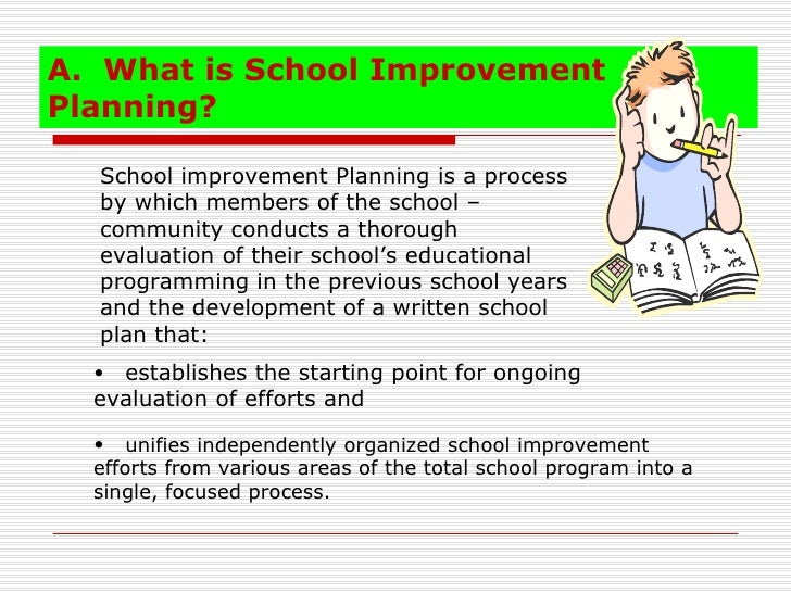 School Improvement Plan Analysis School Plan