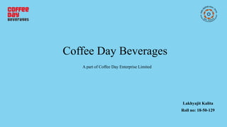 SIP presentaion on Coffee Day Beverages | PPTX