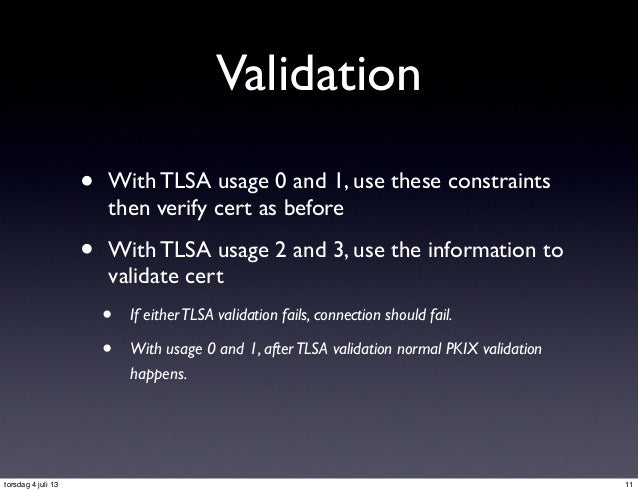 DANE-based TLS verification in the SIP protocol (v 2)