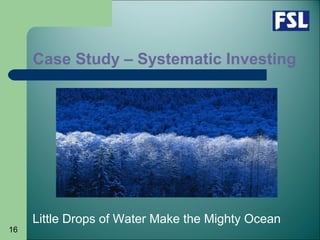 16
Case Study – Systematic Investing
Little Drops of Water Make the Mighty Ocean
 