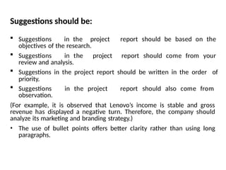 Detailed Research Project Example Comprehensive Guide to Summer Internship Project Report Structure and ...