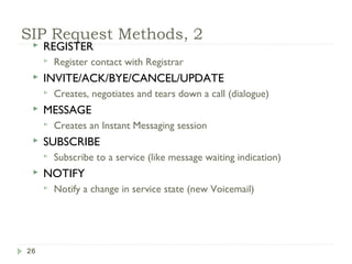 Sip Detailed , Call flows , Architecture descriptions , SIP services ...