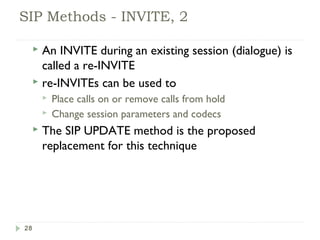 Sip Method Sip Detailed , Call flows , Architecture descriptions , SIP services ...