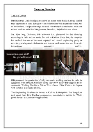 A Summer Internship Report on IFB | DOCX