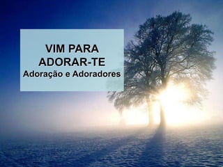 Vim para Adorar-Te 