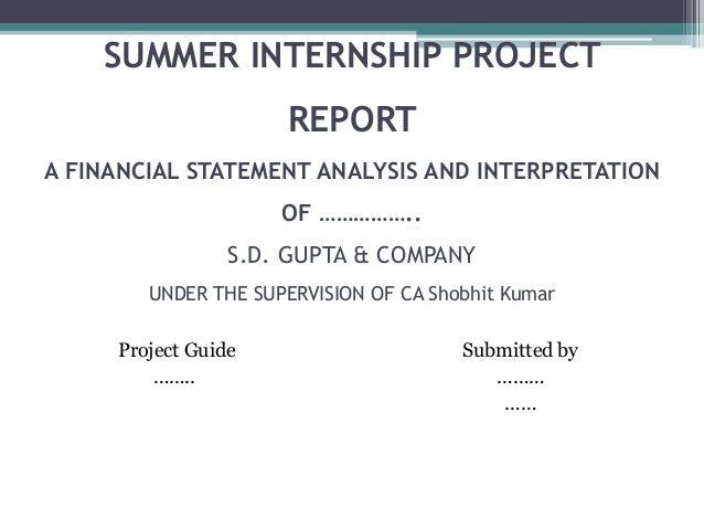 SUMMER INTERNSHIP PROJECT REPORT PPT summer-internship-project-report-ppt