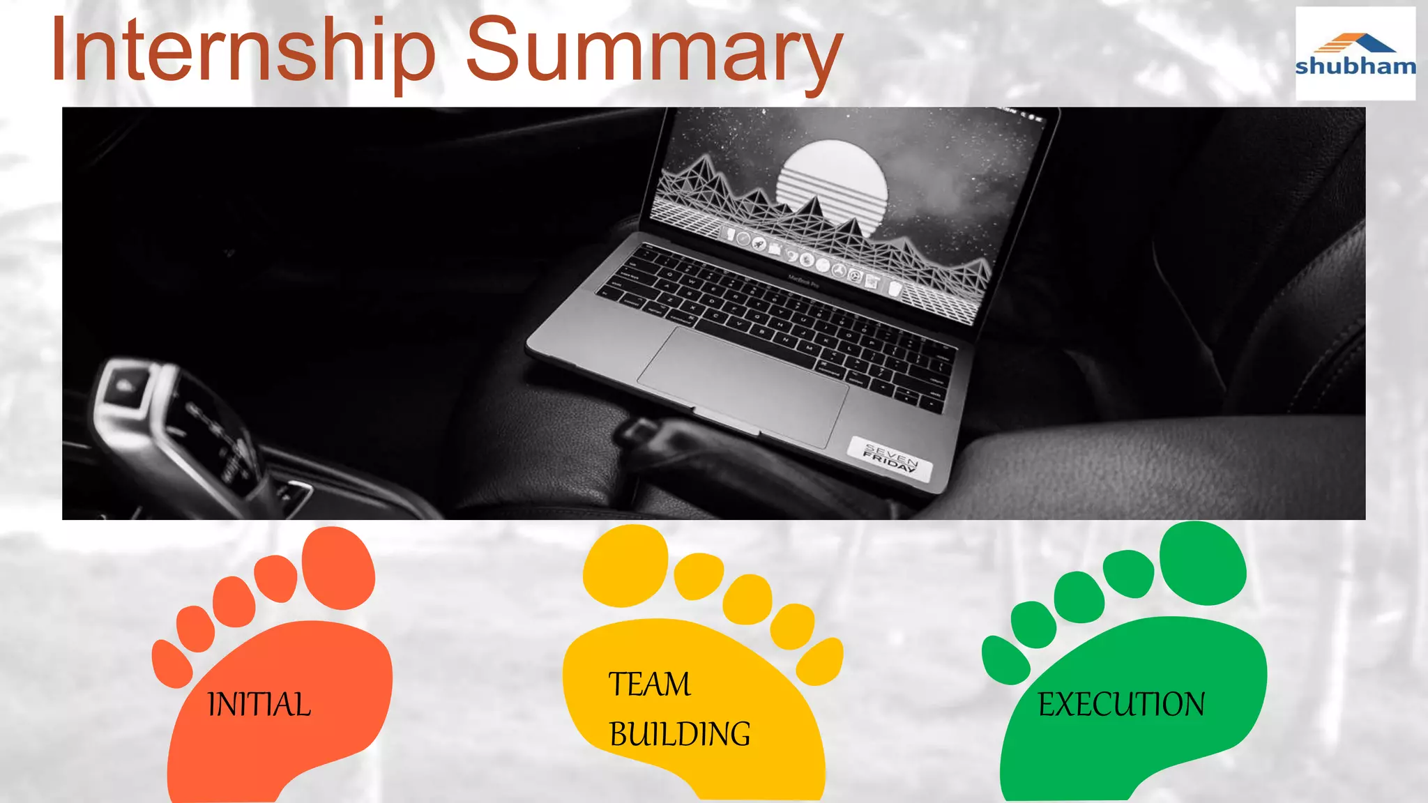 INITIAL TEAM
BUILDING
EXECUTION
Internship Summary
 