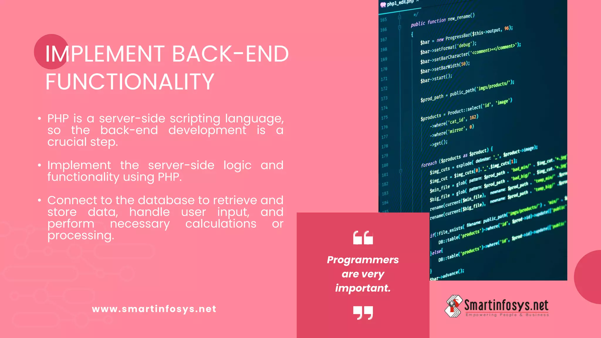 Simple Steps to Design a Custom PHP Website/Application | PPTX | Web ...