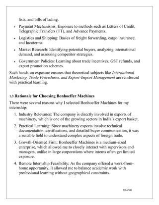 SIP REPORT ABHINAV ADITYA 500122283 BBA FOREIGN TRADE | PDF