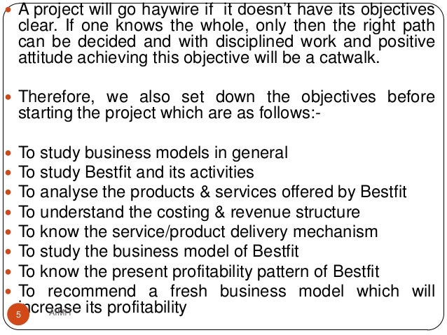 objective of summer internship