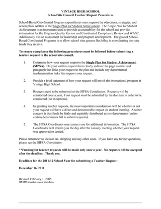 Support Request Procedures Sipsa teacher request procedures 1 | DOC