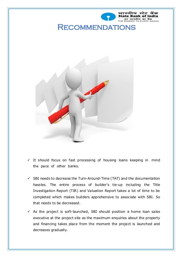 Sbi home loans project report Sbi home loans project report