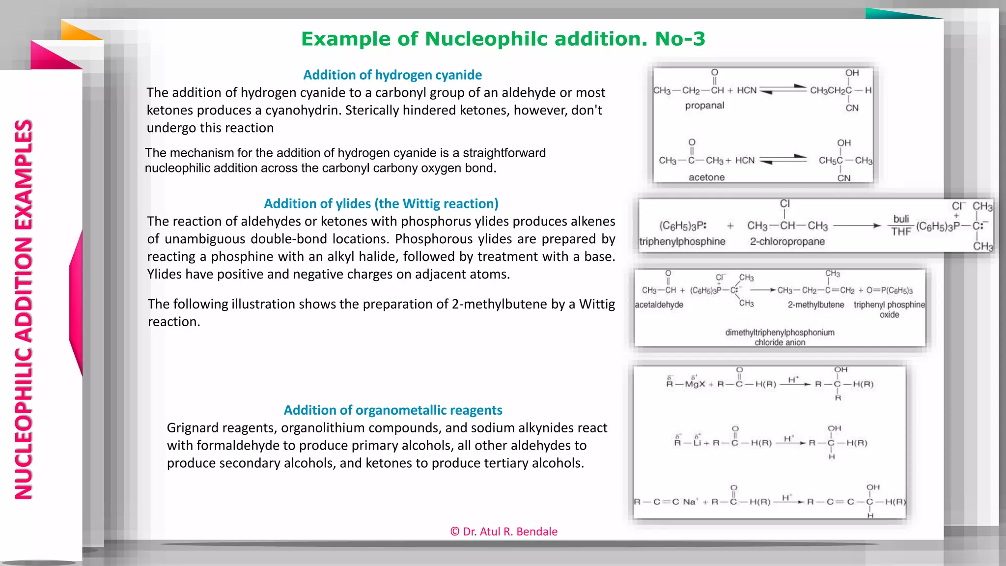 Nucleophilic Addition Reaction _ Addition Nucléophile Sur Le Groupement ...