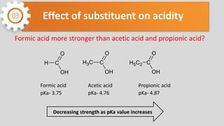Formic Acetic Propionic carboxylic acid sem ii poc 1 | PPSX