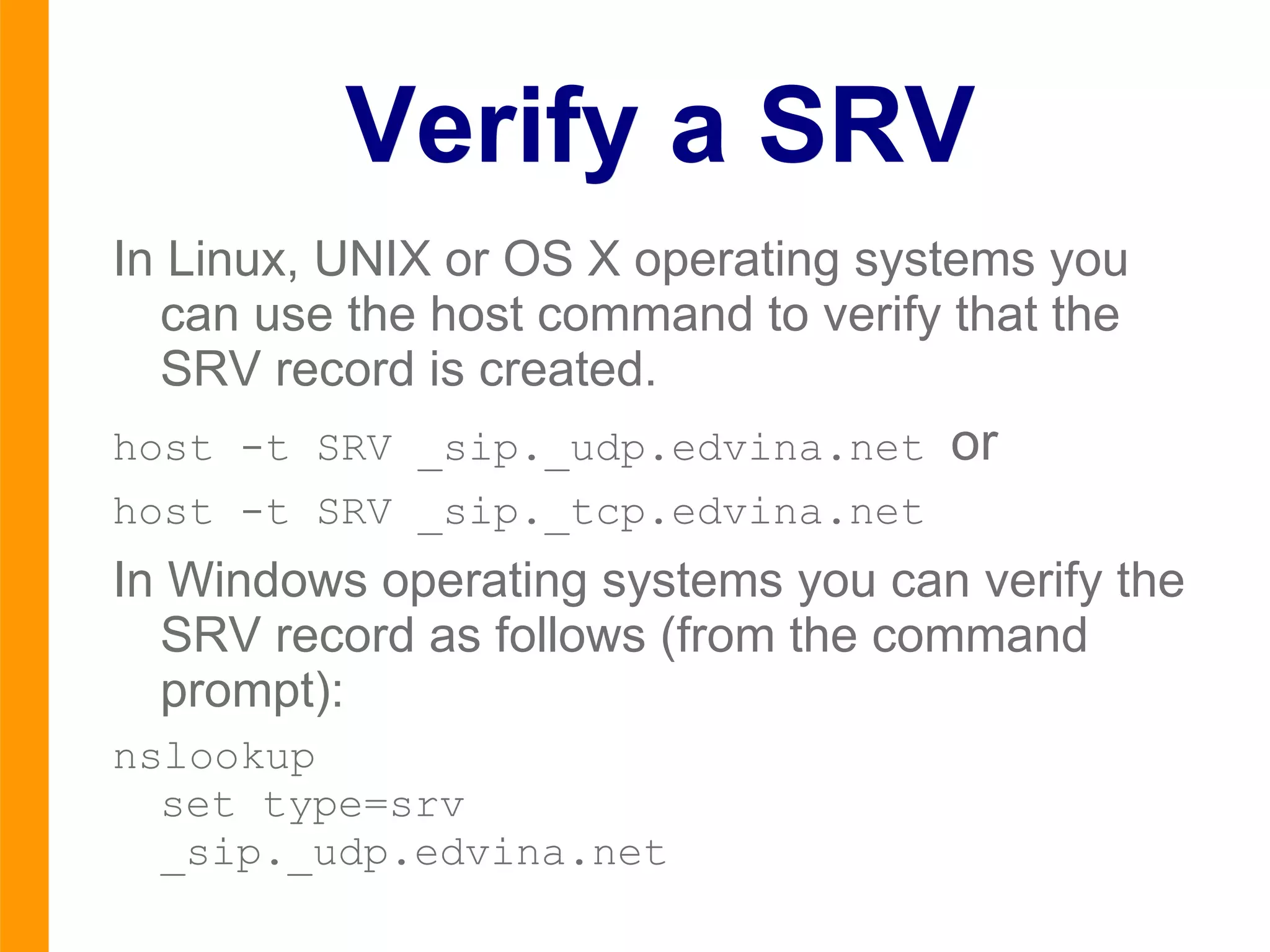 DNS RFC-2782, February 2000 