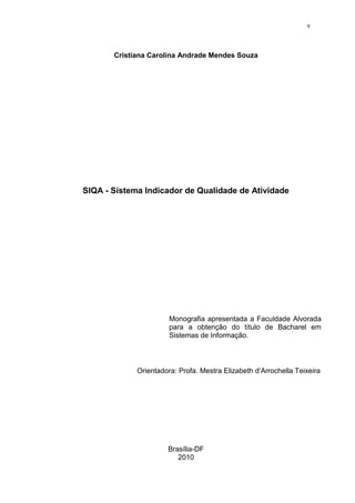 Siqa Api SIQA - Sistema Indicador de Qualidade de Atividade | PDF