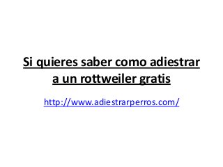 Si quieres saber como adiestrar
      a un rottweiler gratis
   http://www.adiestrarperros.com/
 