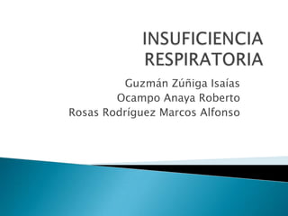 Guzmán Zúñiga Isaías
        Ocampo Anaya Roberto
Rosas Rodríguez Marcos Alfonso
 