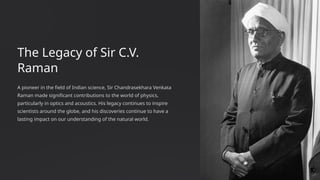 India Raman Sir Sir-CV-Raman.pptx rvergergergergergergerg | PPTX