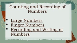 Comprehensive Overview of Counting, Number Systems, and Their ...