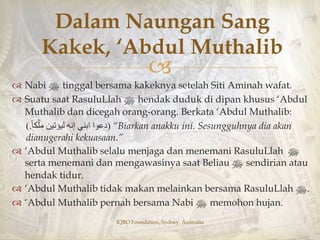Kakek Rasulullah Sirah Nabawiyah 11: Bersama Ibunda, Kakek dan Paman | PDF