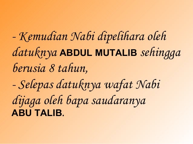 Semasa Kecil Kisah Nabi Muhammad Sirah nabi muhammad s a w