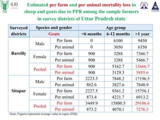 Assessment of economic impact of priority animal disease (PPR, HS and Brucellosis) and the cost effectiveness of their control strategies in India: ICAR-ILRI Midterm Review Meeting  