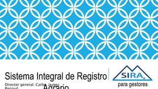 Director general: Carlos Jauregui para gestores
Sistema Integral de Registro
 
