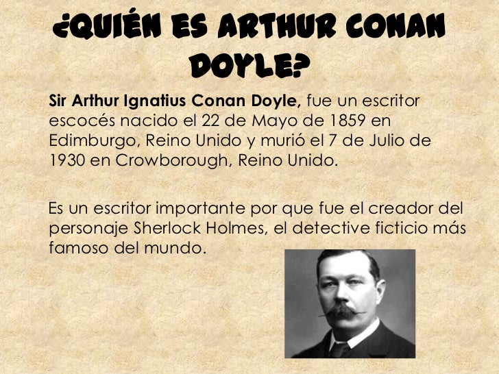 biografia de conan doyle resumen