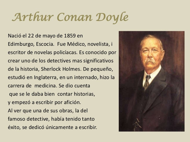 biografia de conan doyle resumen