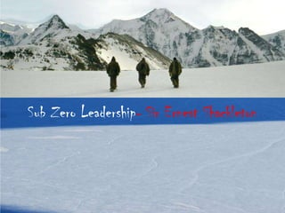 Sub Zero Leadership- Sir Ernest Shackleton
 