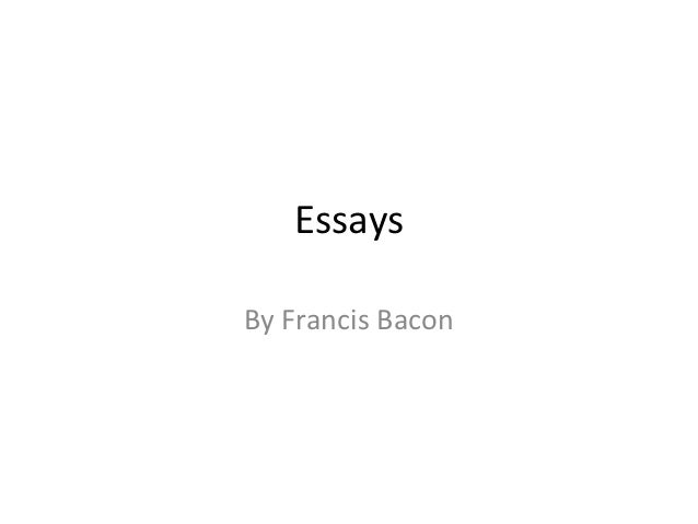 sir francis bacon essays