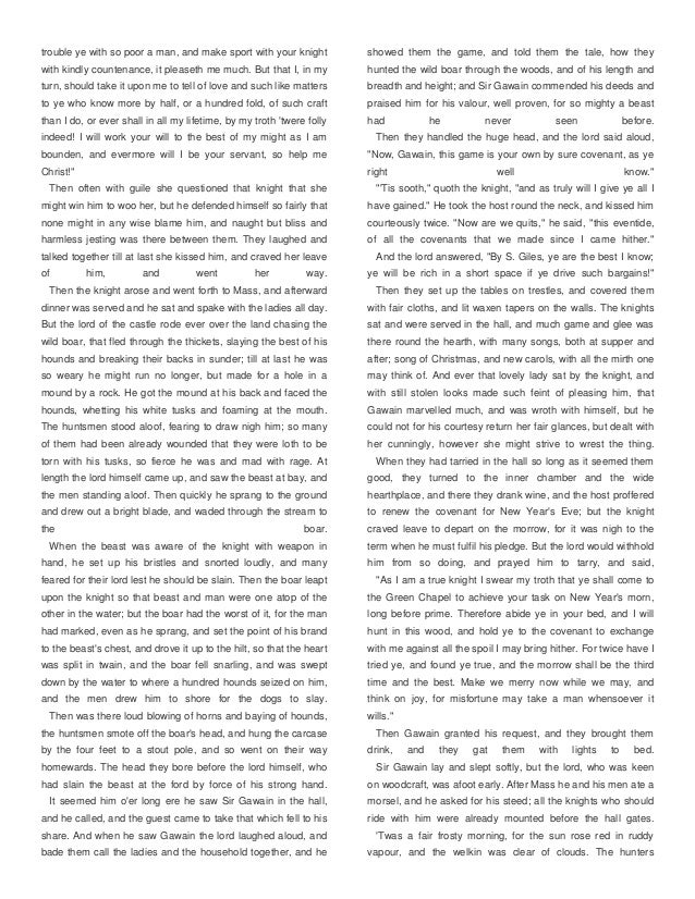 sir gawain and the green knight research papers At the end of sir gawain and the green knight, we encounter opinions of how bad gawain’s sin really was from three sources: bertilak, king arthur, and sir gawain. sir gawain and the green knight research papers At the end of sir gawain and the green knight, we encounter opinions of how bad gawain’s sin really was from three sources: bertilak, king arthur, and sir gawain.