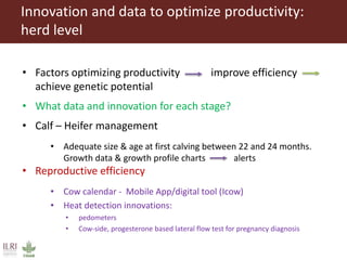 Innovative digital technology and genomic approaches to dairy cattle  genetic improvement in developing countries