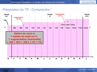 Informatique Appliquée à la Gestion des Ressources Humaines

Etude d’opportunité
Faut-il un programme informatique
pour répondre au besoin ?
• Existe-t-il un progiciel qui correspond
au « pourquoi faire » précédent ?
• Y-a-t-il des impératifs de faire appel
à un développement spécifique ?
=> besoins très spécifiques
=> retour sur investissement rapide
=> avantages stratégiques / concurrence

Quel est l’équilibre financier ?
• Quelles sont les Dépenses : HW, SW, équipes informatiques,
utilisateurs définissant les besoins et testant, progiciels…
• Quelle est la durée du projet ?
• Quelles économies génèrera le projet une fois mis en place :
directes (CA, marge, personnel redéployé…)
ou indirectes (évitement d’embauches…)

146

© 2013 Xavier LAUGAUDIN

 