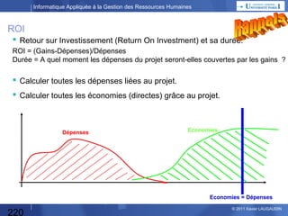 Informatique Appliquée à la Gestion des Ressources Humaines

TP ACCESS : Paramètres
IMPERATIF DE SERVICE :

220

© 2013 Xavier LAUGAUDIN

 