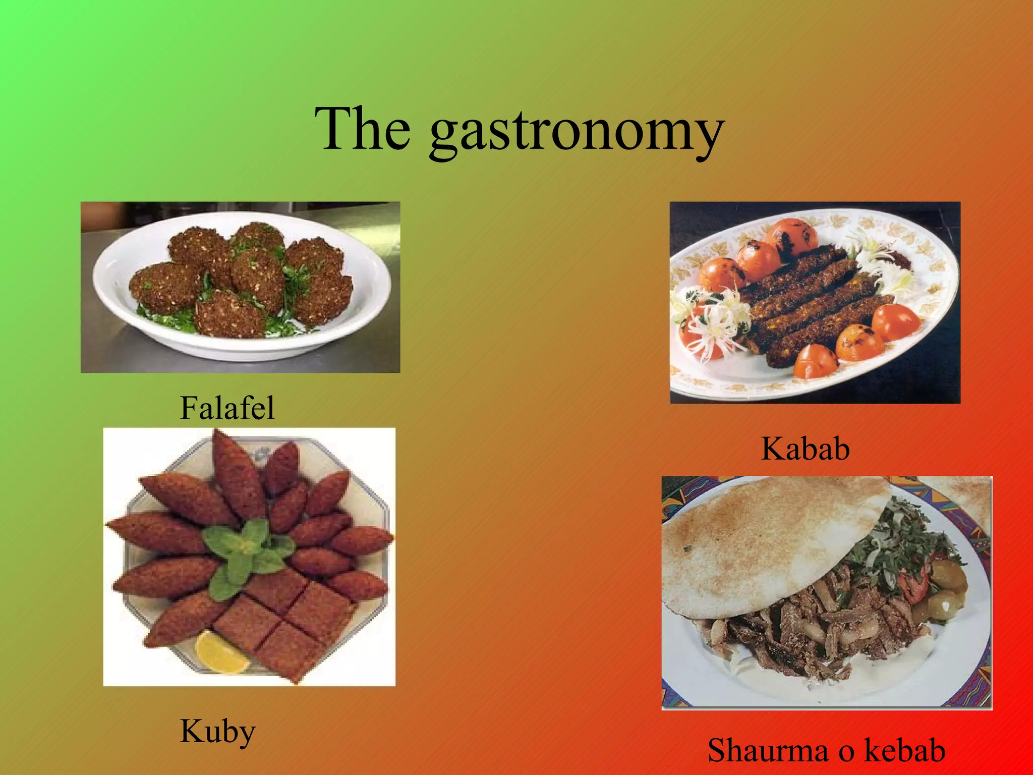 The gastronomy Kuby Falafel Kabab Shaurma o kebab