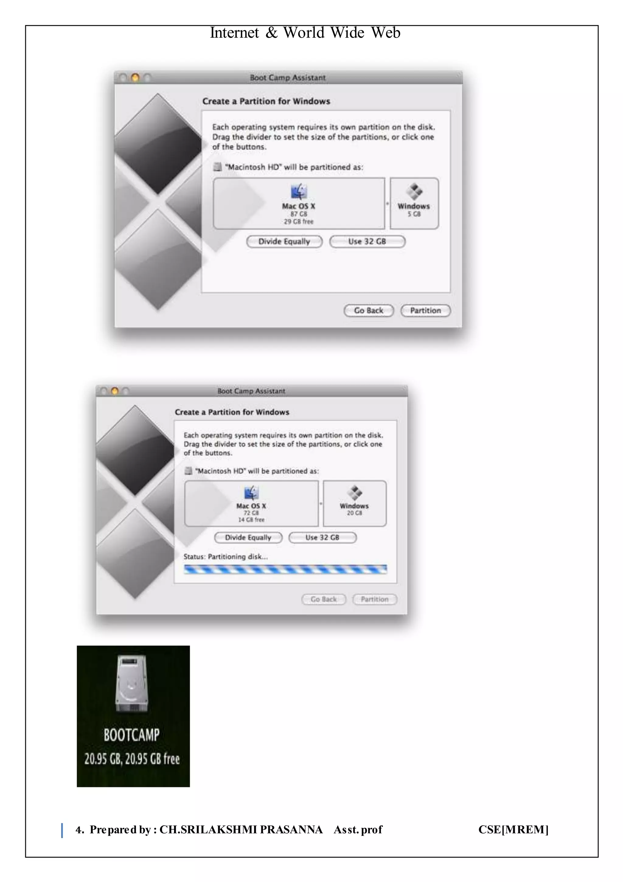 Internet & World Wide Web
4. Prepared by : CH.SRILAKSHMI PRASANNA Asst.prof CSE[MREM]
 