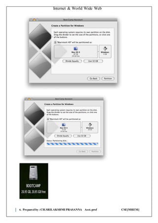 Internet & World Wide Web
4. Prepared by : CH.SRILAKSHMI PRASANNA Asst.prof CSE[MREM]
 