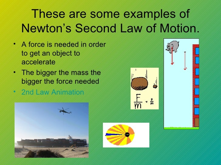 examples of newton s 2nd law