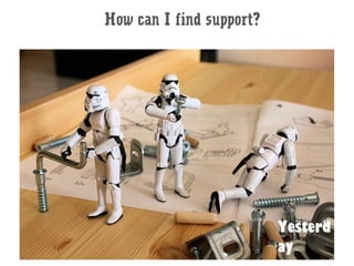 How can I find support?
Yesterd
ay
 