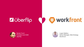 Randy Frisch
President and CMO
Uberflip
Logan Mallory
Senior Manager, Web Strategy
Workfront
 