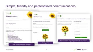 Initial survey for dormant providers
Training email
Referral landing page for providers who are on leave.