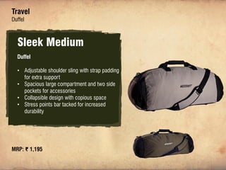 wildcraft sleek medium duffle