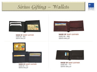 Sirius Gifting – Wallets

783	
  

788	
  

 