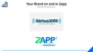 Your Brand on and in Zapp
 